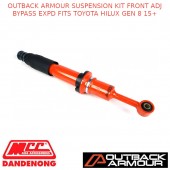 OUTBACK ARMOUR SUSPENSION KIT FRONT ADJ BYPASS EXPD FITS TOYOTA HILUX GEN 8 15+
